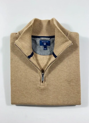 Pull 1/4 Zip Gant Homme – Beige – Coton Côtelé – Logo Brodé – Taille M, marca: GANT, estado: Muy bueno, tamaño: M, 42,50 €, 45,33 € Protección al comprador incluida