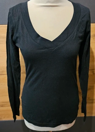 Schwarzes Casual Basic Top V Ausschnitt Baumwolle, marque: Avanti, état: Très bon état, taille: S / 36 / 8, 2,50 €, 3,33 € Protection acheteurs incluse