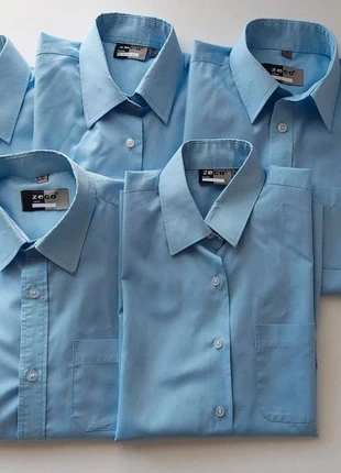 Lote 5 camisas azules unisex/lot 5 chemises blues unisexes, marque: Zeco, état: Très bon état, taille: 9 ans / 134 cm, 11,00 €, 12,25 € Protection acheteurs incluse