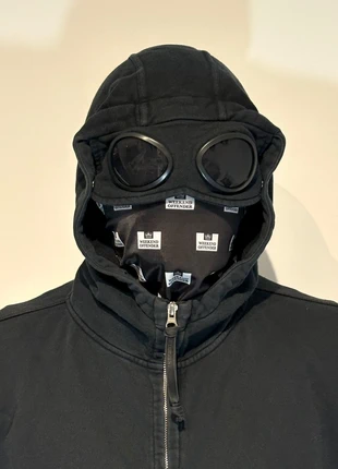 CP Company Goggle Hoodie Bleu Foncé Vintage Garment Dyed, brand: C.P. Company, condition: Good, size: XXL, €85.00, €89.95 includes Buyer Protection Pro