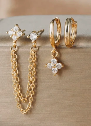 Magnifique lot 4 boucles d'oreilles créoles fleurs dorées inoxydable, zustand: Sehr gut, 17,00 €, 18,55 € beinhaltet Vinted-Käuferschutz Pro