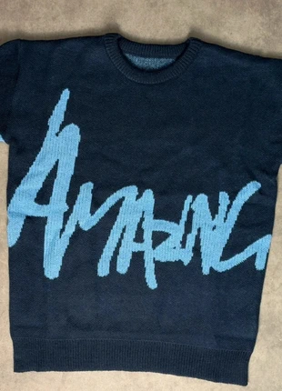 Pull Y2K streetwear oversize knit bleu coton - Taille L, marca: Aesthetic, estado: Muy bueno, tamaño: L, 18,90 €, 20,55 € Protección al comprador incluida