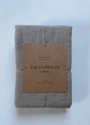 Paire de taies d’oreiller en lin lavé- 50x70, marca: Maison du lin, estado: Novo com etiquetas, tamanho: 50 x 70 cm, €16.00, €17.50 inclui Proteção do Comprador Pro