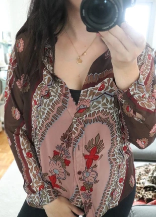 Chemisier transparent à motifs studio, brand: Studio, condition: Very good, size: M / 38 / 10, €7.00, €8.05 includes Buyer Protection