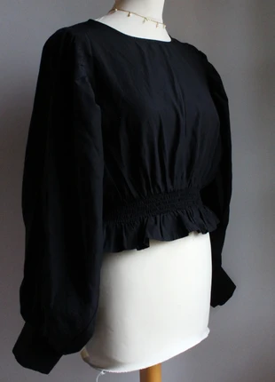Blouse noire manches bouffantes Pull & Bear, brand: Pull & Bear, condition: Very good, size: S / 36 / 8, €10.00, €11.20 includes Buyer Protection