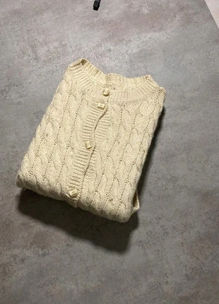 Pull à boutons Aran Vintage Irish Wool en 100% pure laine Beige en maille torsadée taille S, marque: Aran Crafts, état: Très bon état, taille: S, 29,99 €, 32,19 € Protection acheteurs incluse