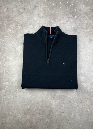 Pull Half-zip 1/4 Zip Col Camionneur Tommy Hilfiger Taille XL Homme Noir Logo Brodé Coton #T114, brand: Tommy Hilfiger, condition: Very good, size: XL, €39.00, €41.65 includes Buyer Protection Pro
