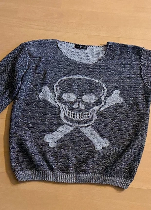 Pulli Pullover skull totenkopf Gothic, marque: Pura Moda, état: Très bon état, taille: S / 36 / 8, 25,00 €, 26,95 € Protection acheteurs incluse