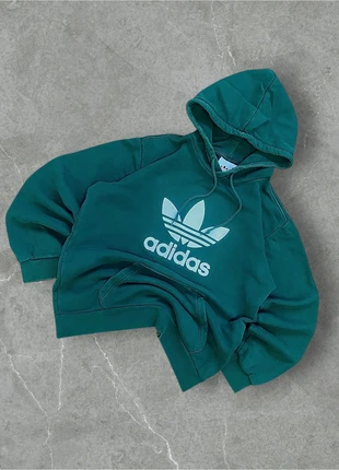 Adidas Original Hoodie Green big Trefoil Logo Vintage Y2K Premium | Size XS, marque: adidas, état: Très bon état, taille: XS, 16,99 €, 18,54 € Protection acheteurs incluse