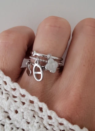 Bague acier inoxydable argenté ajustable, marke: Boutique Parisienne, zustand: Sehr gut, größe: Größenverstellbar, 9,00 €, 10,15 € beinhaltet Vinted-Käuferschutz Pro