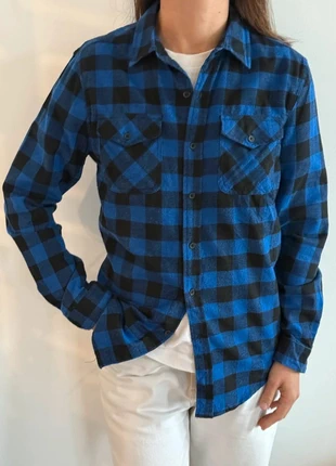 Chemise Carbon Vintage Dressing en Coton Bleu Marine & Noir Taille S Top État !, marca: Vintage Dressing, estado: Muito bom, tamanho: S, €6.99, €8.04 inclui Proteção do Comprador