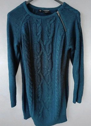 Maglione lungo, maglia abito, donna, Bonprix, blu, tg M, merk: Bonprix, staat: Heel goed, maat: M / 38 / 10, € 5,00, € 5,95 inclusief Kopersbescherming