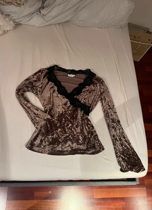 Top velour et dentelle, brand: Arianne, condition: Very good, size: S / 36 / 8, €10.00, €11.20 includes Buyer Protection