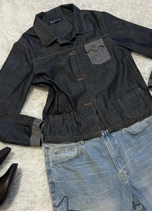 Veste Courte en Jean Brut Foncé "trimartolod" - Style Y2K & Tendance, marque: Tri Martolod, état: Très bon état, taille: M / 38 / 10, 13,00 €, 14,35 € Protection acheteurs incluse