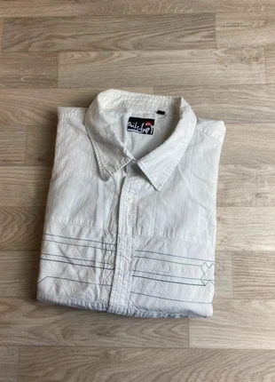 Chemise Quiksilver blanche à rayures et broderies – Taille XL – SKU A10, marque: Quiksilver, état: Très bon état, taille: XL, 5,04 €, 5,99 € Protection acheteurs (Pro) incluse