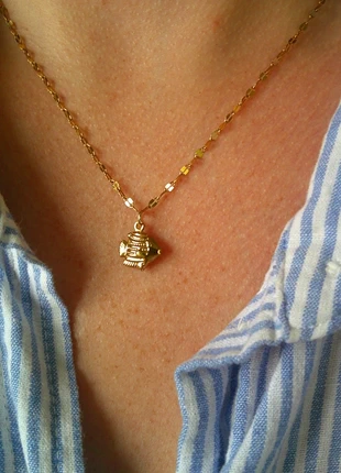 Petit poisson 🌟 collier acier inoxydable réglable ajustable doré, brand: acier inoxydable, condition: Very good, €8.00, €9.10 includes Buyer Protection Pro