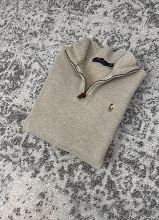 Pull col zippé Ralph Lauren gris logo brodé premium taille S homme avec qr code, merk: Ralph Lauren, staat: Heel goed, maat: S, € 74,00, € 78,40 inclusief Kopersbescherming