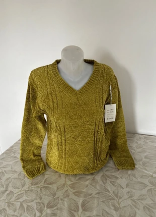 Pull d’hiver col V vert, marque: Fashion Style, état: Neuf avec étiquette, taille: XL / 42 / 14, 11,00 €, 12,25 € Protection acheteurs incluse