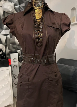 robe chemise corset ceinturée manche courte marron vintage, marke: Vintage Dressing, zustand: Sehr gut, größe: S / 36 / 8, 8,00 €, 9,10 € inklusive Vinted-Käuferschutz