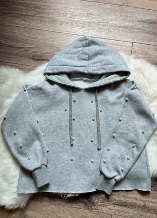 Joli pull à capuche gris clair à perles - She In -Taille S, brand: Shein, condizioni: Ottime, taglia: S / IT 40 / EU 36, €5.00, €5.95 include la Protezione acquisti