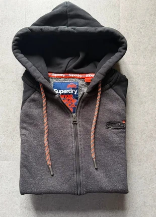 Gilet FullZip Superdry, Pull Vintage logo brodé| Gris | Taille S, condition: Very good, size: S, €25.00, €26.95 includes Buyer Protection