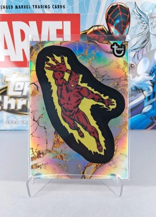 human torch Topps refractor Chrome Marvel Comic Book Heroes, marke: Topps, zustand: Sehr gut, 7,00 €, 8,05 € inklusive Vinted-Käuferschutz