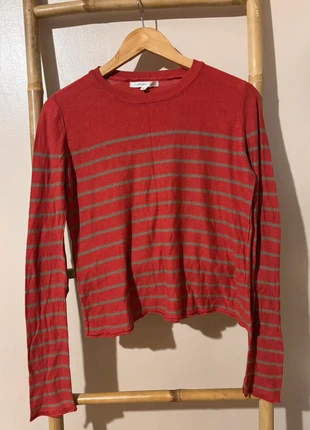Pull rouge à rayure bershka, marke: Bershka, zustand: Sehr gut, größe: S / 36 / 8, 3,00 €, 3,85 € inklusive Vinted-Käuferschutz