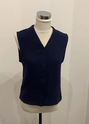 Camicia senza maniche di viscosa blu navy,sartoriale.Ottime condizioni.Taglia 42., marke: sartoriale, zustand: Sehr gut, größe: M / 38 / 10, 10,00 €, 11,20 € inklusive Vinted-Käuferschutz