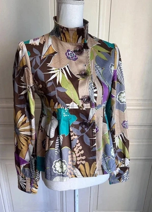 Veste cintrée à col, bariolé maximaliste Zara 2010 vintage Y2K - M 38, marke: Zara, zustand: Sehr gut, größe: M / 38 / 10, 40,00 €, 42,70 € inklusive Vinted-Käuferschutz