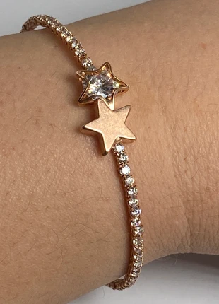 Very dainty rose gold guild stone set star bracelet v1069, condition: Very good, £3.50, £4.38 includes Buyer Protection Pro
