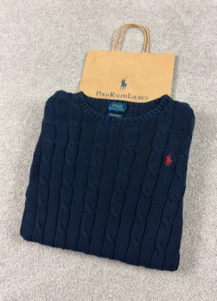 Pull Col V Torsadé Ralph Lauren / Cable Knit Pima Coton L Marine | Logo Brodé | Old Money RAJ2B31, brand: Ralph Lauren, condition: Very good, size: L / 40 / 12, €49.80, €52.99 includes Buyer Protection