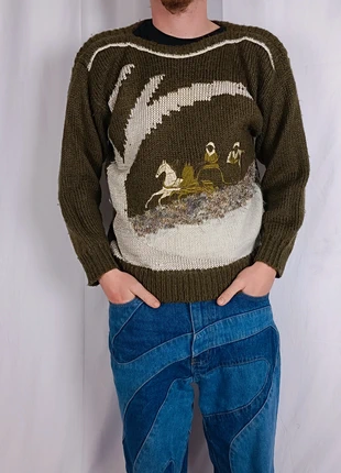 Jumper knit pull-over made France brodés, brand: Vintage Dressing, condition: Good, size: M / 38 / 10, €19.00, €20.65 includes Buyer Protection