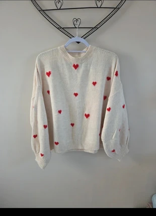 Pull crème cœurs rouges. Mohair laine. Made in italy 40,42, marque: Made In Italy, état: Très bon état, taille: L / 40 / 12, 14,00 €, 15,40 € Protection acheteurs incluse