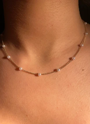 Collier avec perles or, condition: New without tags, €7.89, €8.98 includes Buyer Protection