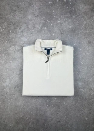 Half-zip 1/4 Zip Pull Camionneur Tommy Hilfiger Taille L Femme Blanc Côtelé Logo Manche Coton #T3, marque: Tommy Hilfiger, état: Très bon état, taille: L / 40 / 12, 25,00 €, 26,95 € Protection acheteurs (Pro) incluse