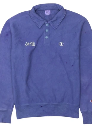 Vintage champion 90's polo shirt blue long sleeve medium, brand: Champion, condition: Satisfactory, size: M, £21.00, £22.75 includes Buyer Protection Pro
