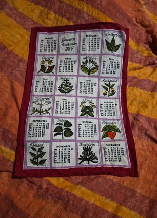Geschirrtüch mit Kalender von 1987, brand: Vintage Dressing, condizioni: Buone, €2.00, €2.80 include la Protezione acquisti