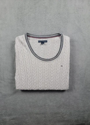Pull Torsadé Tommy Hilfiger Blanc Taille S Femme Logo Brodé Laine Très Bon État #117, marke: Tommy Hilfiger, zustand: Sehr gut, größe: S / 36 / 8, 24,99 €, 26,94 € beinhaltet Vinted-Käuferschutz Pro