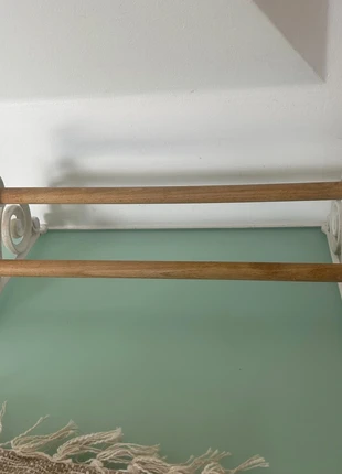 Porte-serviettes mural double en métal et bois – style vintage, brand: sans marque, condition: Very good, €28.00, €30.10 includes Buyer Protection