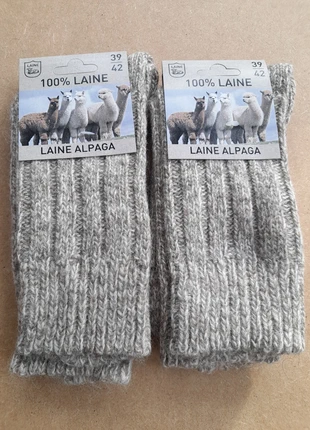 2 paires de chaussettes en laine et alpaga 100% 39/42, état: Neuf avec étiquette, taille: M | 39–42, 16,90 €, 18,45 € Protection acheteurs (Pro) incluse