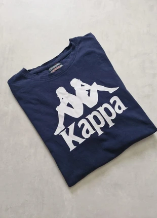 👕 T-shirt Kappa bleu marine vintage logo blanc – taille L (homme), brand: Kappa, condition: Good, size: L, €7.00, €8.05 includes Buyer Protection
