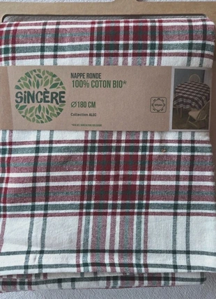Nappe ronde diamètre 180 cm marque Sincère collection Alec coton BIO, marca: Sincere, estado: Muito bom, €11.00, €12.25 inclui Proteção do Comprador Pro