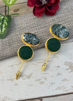 Magnifique Boucles d’oreilles onyx et jaspe ., état: Très bon état, 14,00 €, 15,40 € Protection acheteurs (Pro) incluse