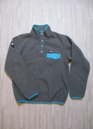Patagonia Synchilla Fleece Womens Small Grey Blue Snap T Pullover Jumper 25455, brand: Patagonia, condition: Good, size: S / UK 8-10, £42.00, £44.80 includes Buyer Protection Pro