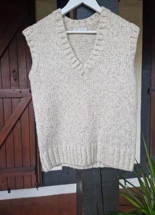 Pull sans manches beige Oysho, marca: Oysho, estado: Muito bom, tamanho: S / 36 / 8, €10.00, €11.20 inclui Proteção do Comprador