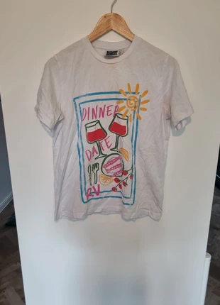 Reclaimed vintage bloggers fave dinner date print t shirt, brand: Reclaimed Vintage, condition: Very good, size: S / UK 8-10, £3.00, £3.85 includes Buyer Protection