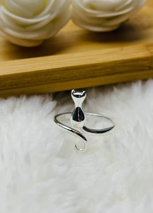 Bague Chat en argent 925 ajustable tendance Neuve, brand: Argent, condizioni: Nuovo senza cartellino, taglia: Regolabile, €10.90, €12.15 include la Protezione acquisti