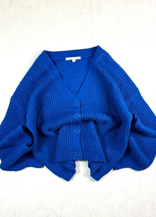 Magnifique Cardigan | Retro Blue Knit Cardigan | Vibes 80s/90s, marca: Vintage Dressing, estado: Muito bom, tamanho: L / 40 / 12, €19.95, €21.65 inclui Proteção do Comprador