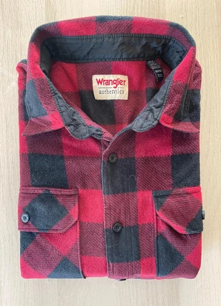 Chemise Wrangler Authentics Homme XLT Flanelle Rouge Noir Buffalo Plaid Bûcheron, marca: Wrangler, estado: Muito bom, tamanho: XL, €30.00, €32.20 inclui Proteção do Comprador