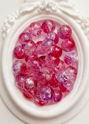 Matériaux DIY : Perles en verre rondes de 10 mm, 30 pièces, état: Neuf sans étiquette, 1,00 €, 1,75 € Protection acheteurs (Pro) incluse